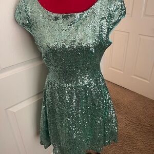 B Darlin Teal Sequin Dress